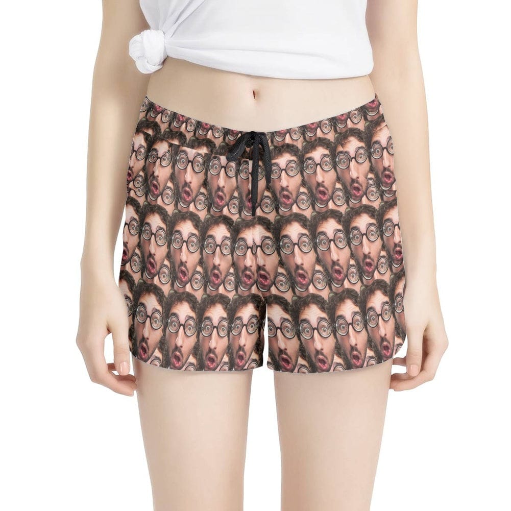 FacePajamas Pajama Pants XS Custom Face Women's Pajama Shorts Personalized Funny Face Sleepwear Shorts
