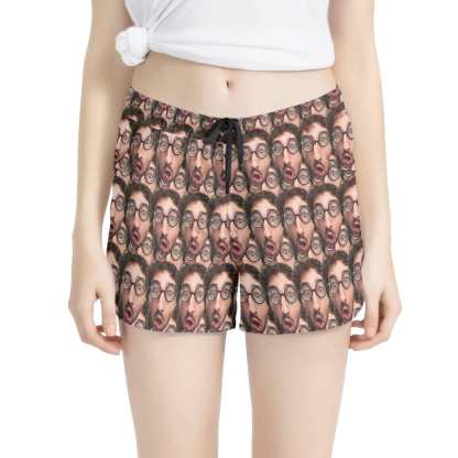 FacePajamas Pajama Pants XS Custom Face Women's Pajama Shorts Personalized Funny Face Sleepwear Shorts