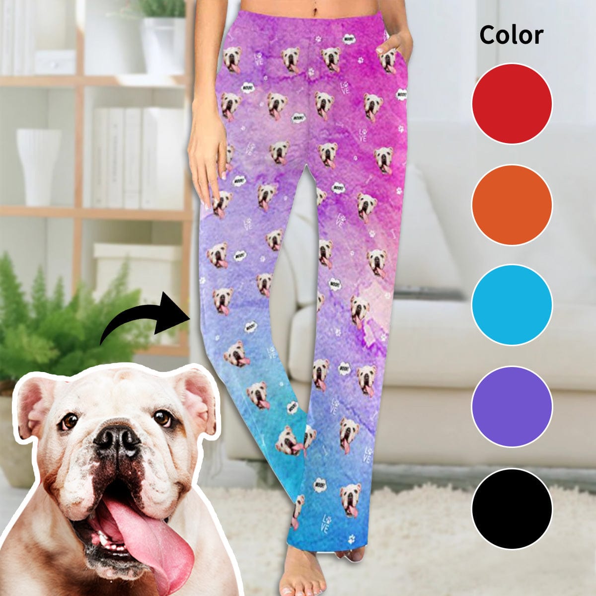 FacePajamas Pajama Pants XS / For Women Custom Face Pajama Pants Dog Face Sleepwear for Women