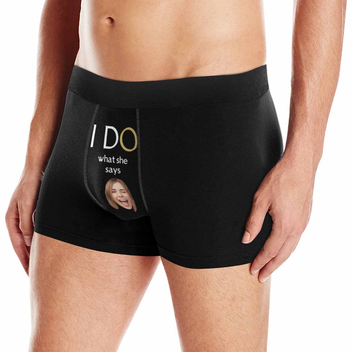 FacePajamas Mix Briefs XS / Men Custom Face I Do Couple Underwear Put Your Face on Lingerie with Custom Image