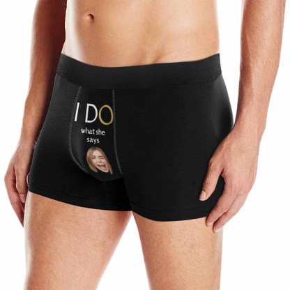 FacePajamas Mix Briefs XS / Men Custom Face I Do Couple Underwear Put Your Face on Lingerie with Custom Image