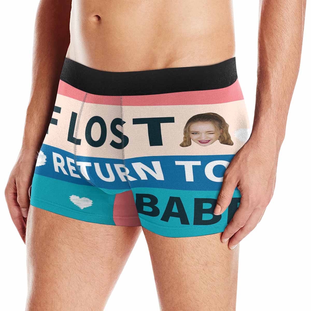 FacePajamas Mix Briefs XS / Mr. Custom Face My Babe Couple Underwear Design Your Own Custom Underwear Unique Gift