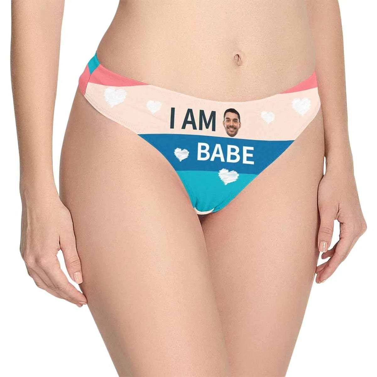 FacePajamas Mix Briefs XS / Ms. Custom Face My Babe Couple Underwear Design Your Own Custom Underwear Unique Gift