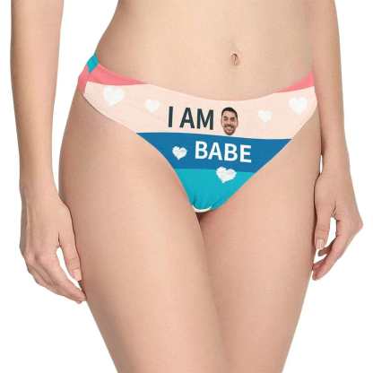 FacePajamas Mix Briefs XS / Ms. Custom Face My Babe Couple Underwear Design Your Own Custom Underwear Unique Gift