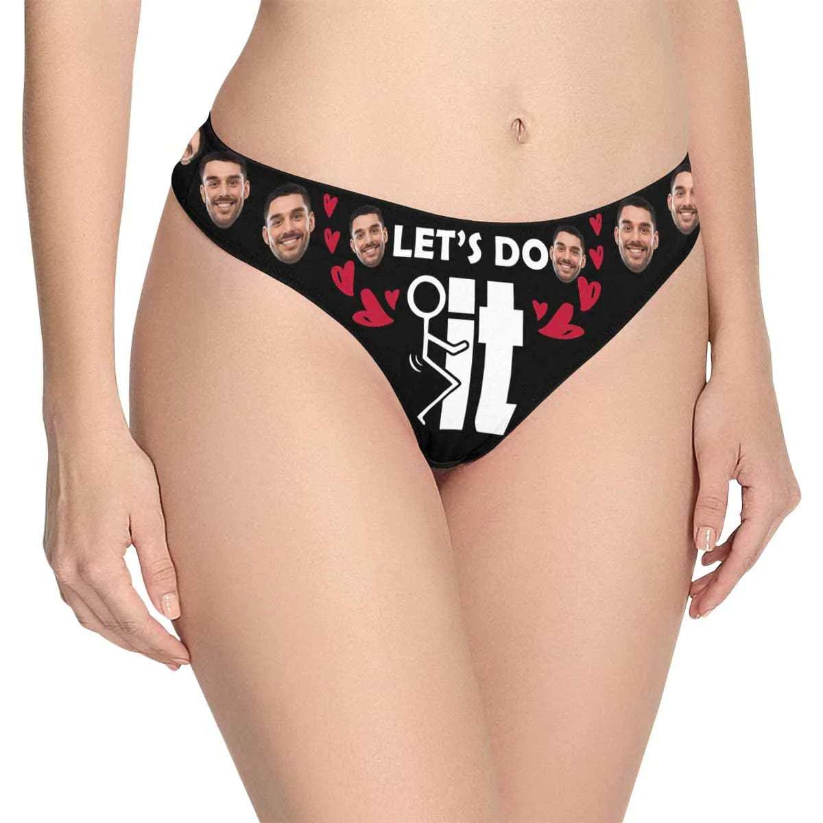 FacePajamas Mix Briefs XS / Women Custom Face Let's Do It Women's Classic Thong&Men's Boxer Briefs Personalized Underwear For Couple Funny Gifts