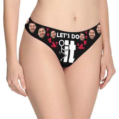 FacePajamas Mix Briefs XS / Women Custom Face Let's Do It Women's Classic Thong&Men's Boxer Briefs Personalized Underwear For Couple Funny Gifts