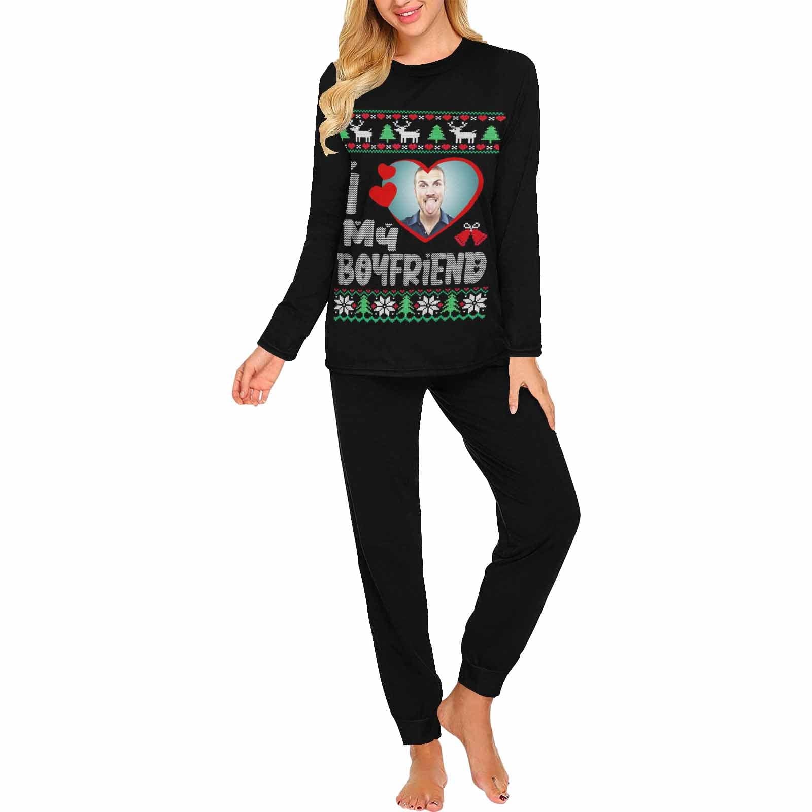FacePajamas Pajama XS / Women Custom Face Sweet Lover Sleepwear Personalized Slumber Party Couple Matching Pajamas