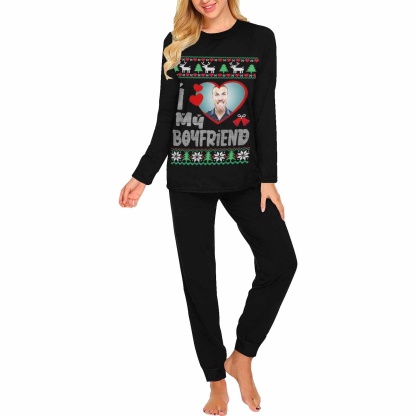 FacePajamas Pajama XS / Women Custom Face Sweet Lover Sleepwear Personalized Slumber Party Couple Matching Pajamas