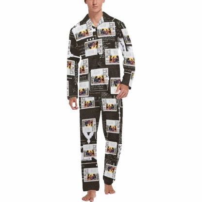 YesCustom Pajama Custom Photo Couple Matching Pajamas Personalized Photo Loungewear Set Sleepwear For Men Women