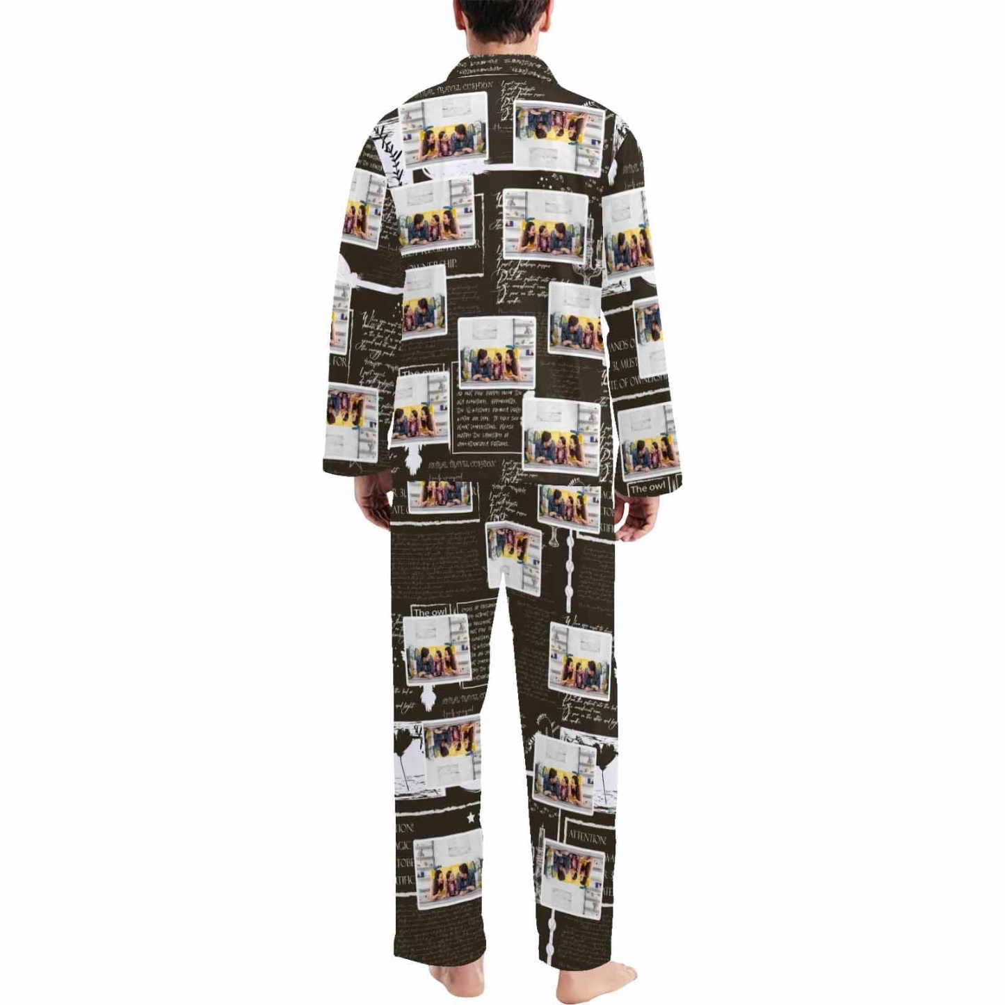 YesCustom Pajama Custom Photo Couple Matching Pajamas Personalized Photo Loungewear Set Sleepwear For Men Women