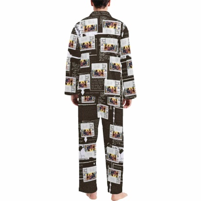 YesCustom Pajama Custom Photo Couple Matching Pajamas Personalized Photo Loungewear Set Sleepwear For Men Women