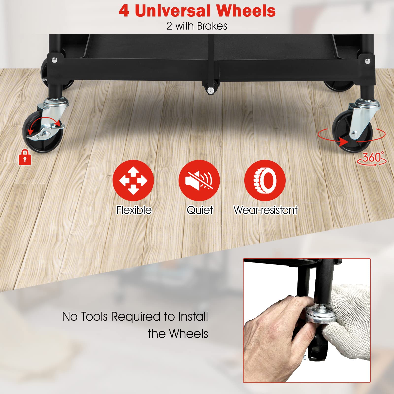 Goplus Folding Utility Cart