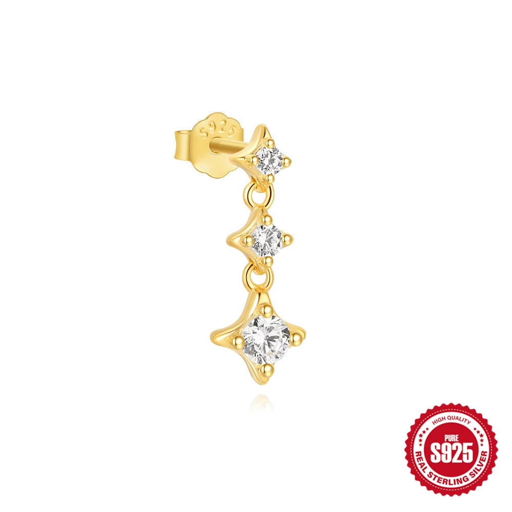Sparkling Diamond Chain Drop Earrings