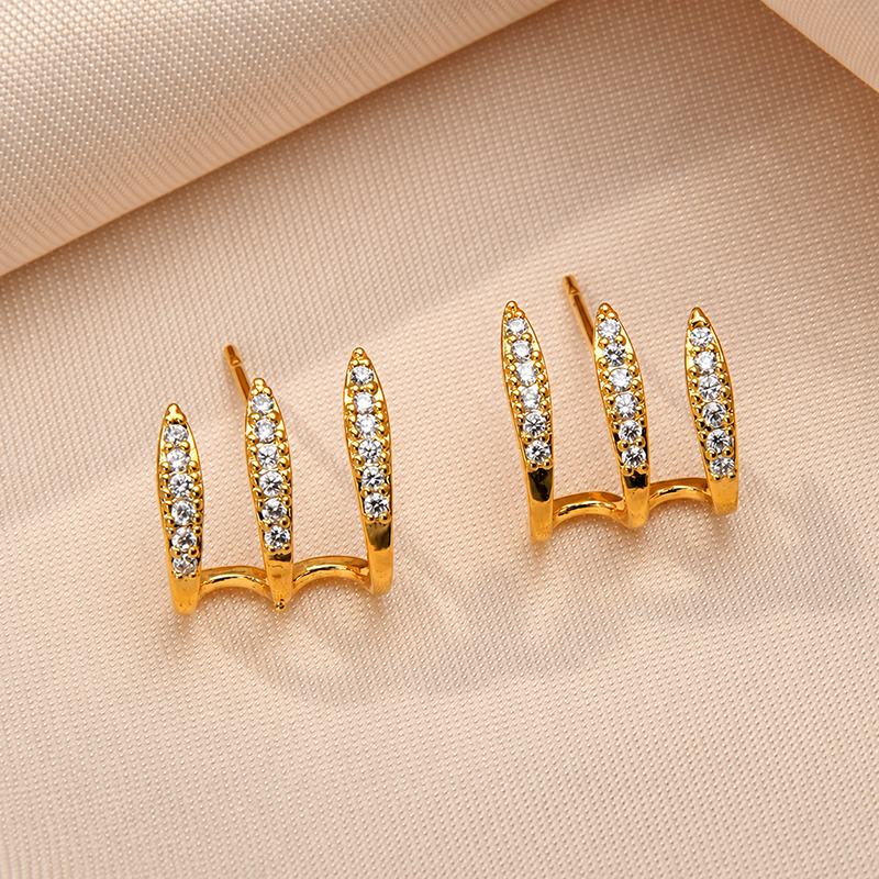 Starlight Triple Hoop Earrings