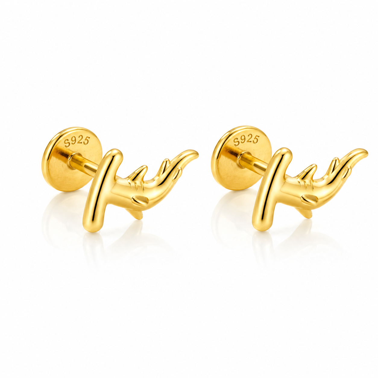 Tiny Hammerhead Stud Earrings
