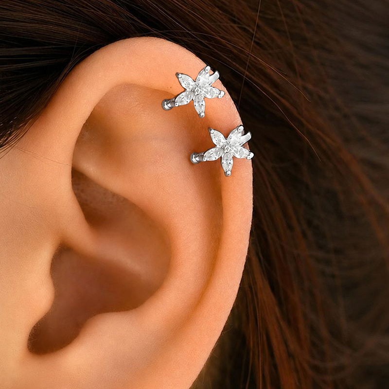 Elegant Flower Cute Ear Cuff (Pair)