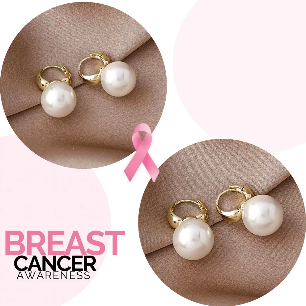 Support Breast Cancer Awareness | Hope Pearl Drop Earrings | Buy 1 Get 1 Free Today
