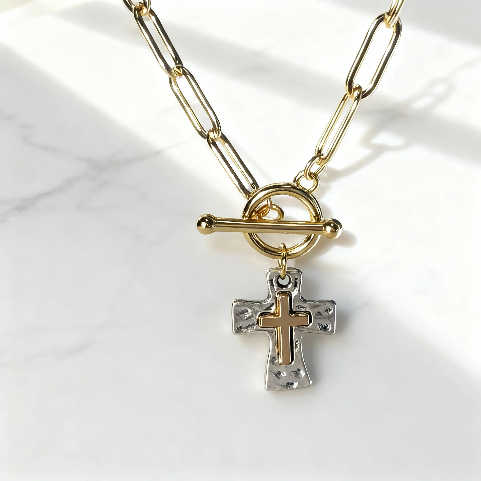 Sacred Link Cross Necklace