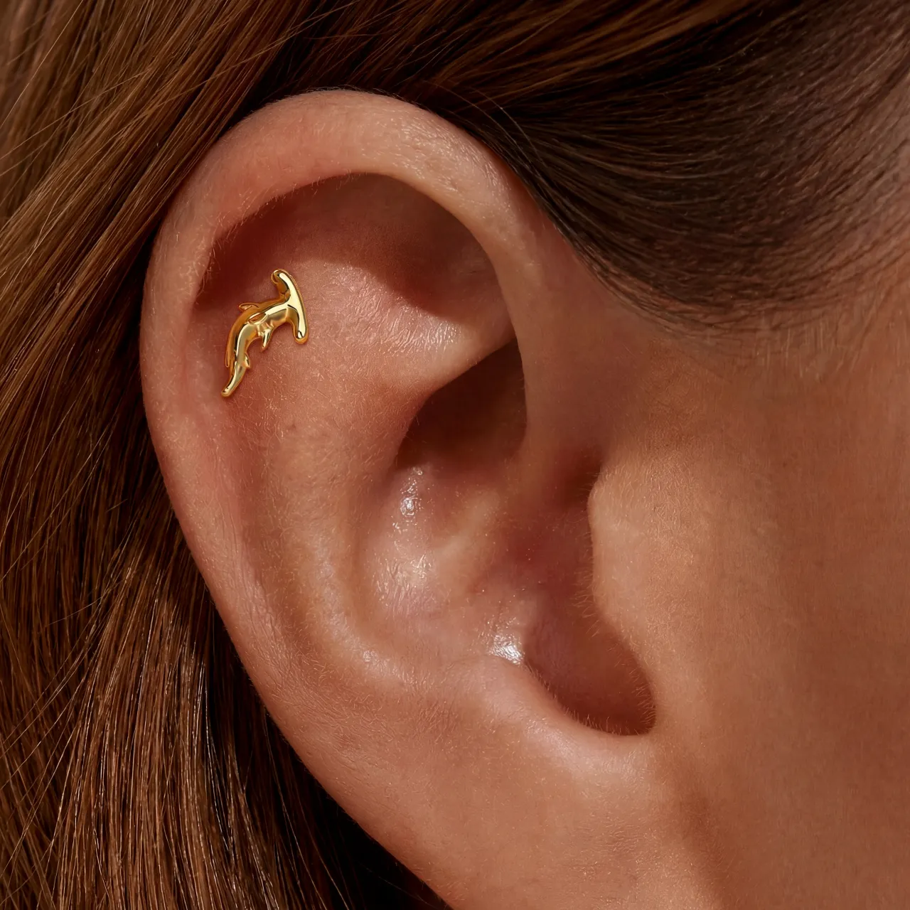 Tiny Crocodile Stud Earrings