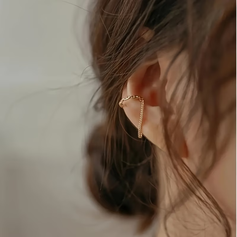 Chain Drop Clip-On Earrings