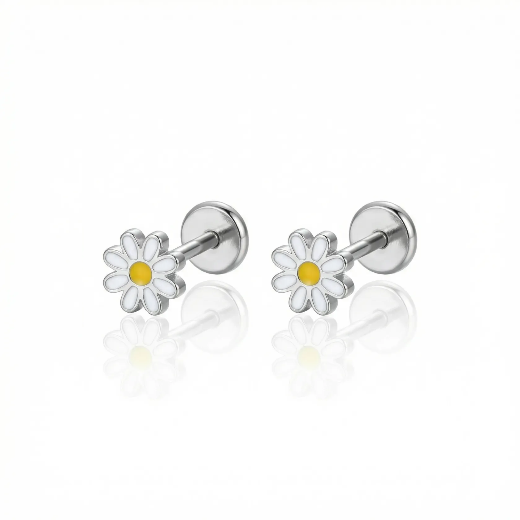 Tiny Daisy Blossom Piercing Stud Earring