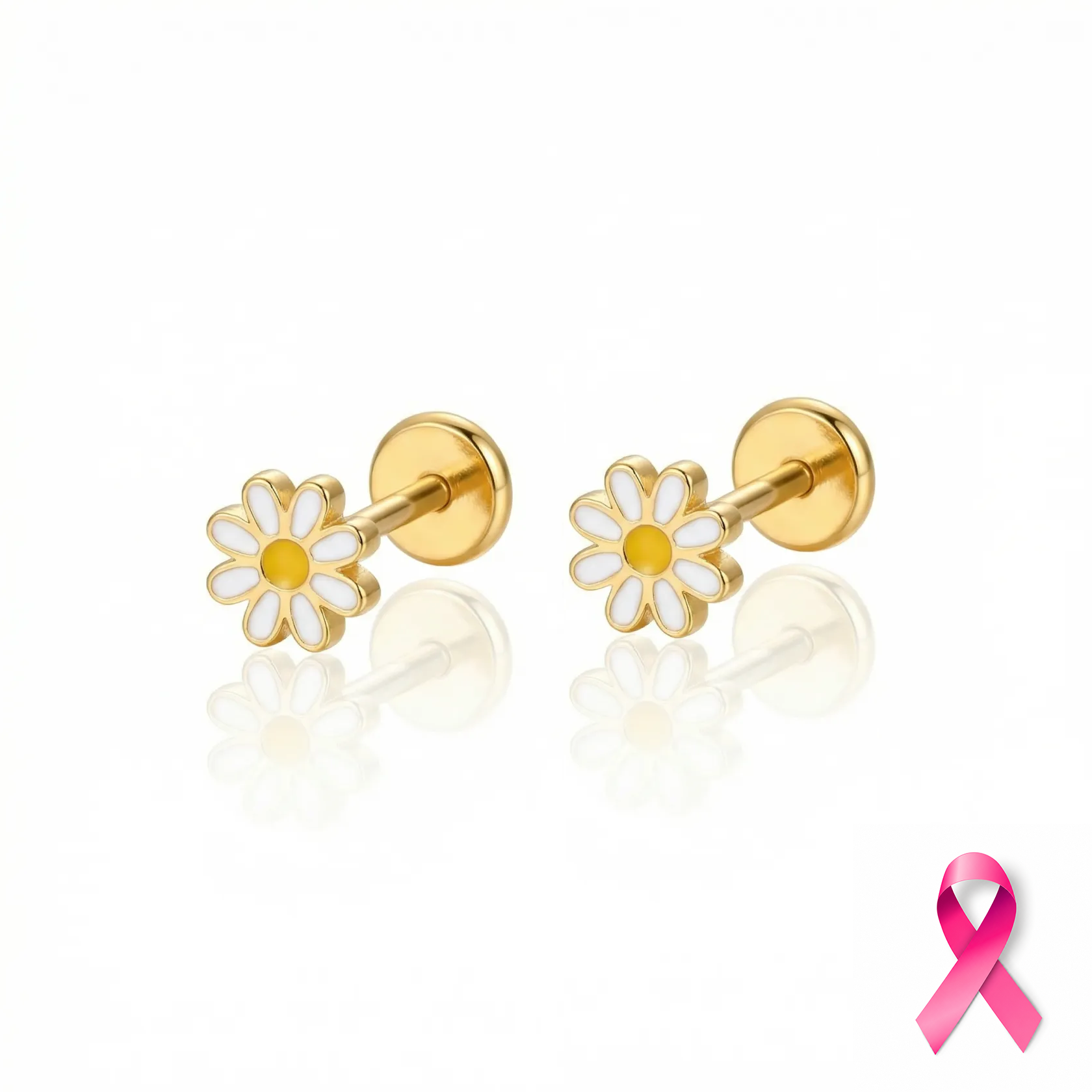 Tiny Daisy Blossom Piercing Stud Earring