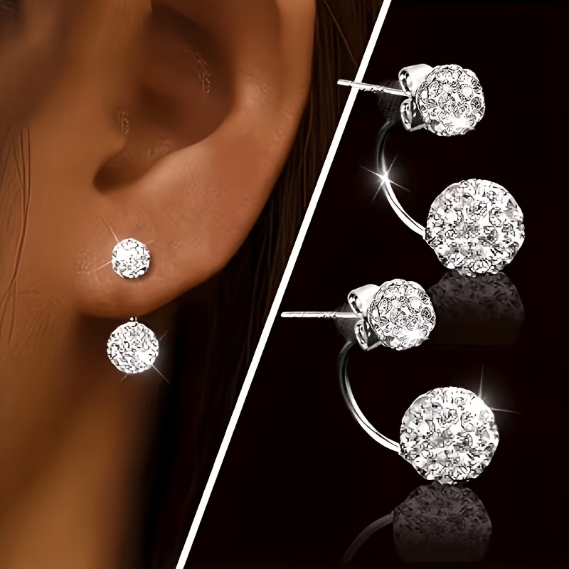 Sparkling Double Ball Earrings