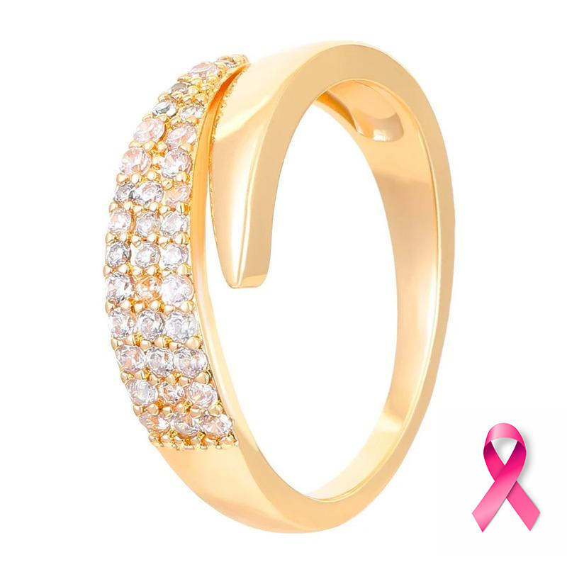 Support Breast Cancer Awareness | Hopeful Heart Curve Ring | Buy 1 Get 1 Free Today