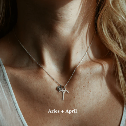 Zodiac & Birthstone Necklace