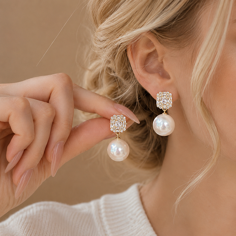 Support Breast Cancer Awareness | Hope Glow Pearl Earrings |  Buy 1 Pair Get 1 Pair FREE Today