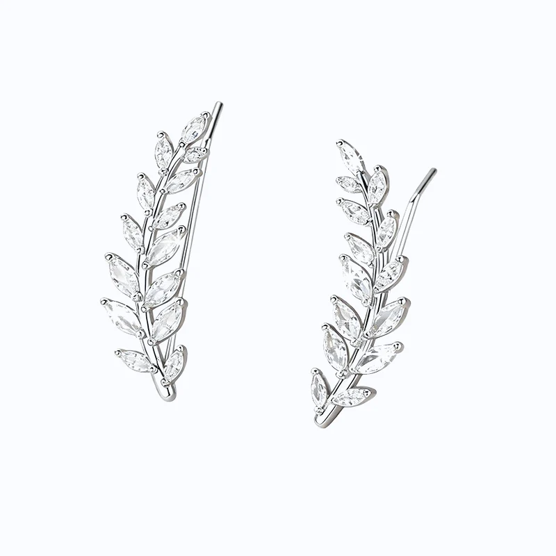 Sparkling Zircon Wheat Ear Hook Earrings