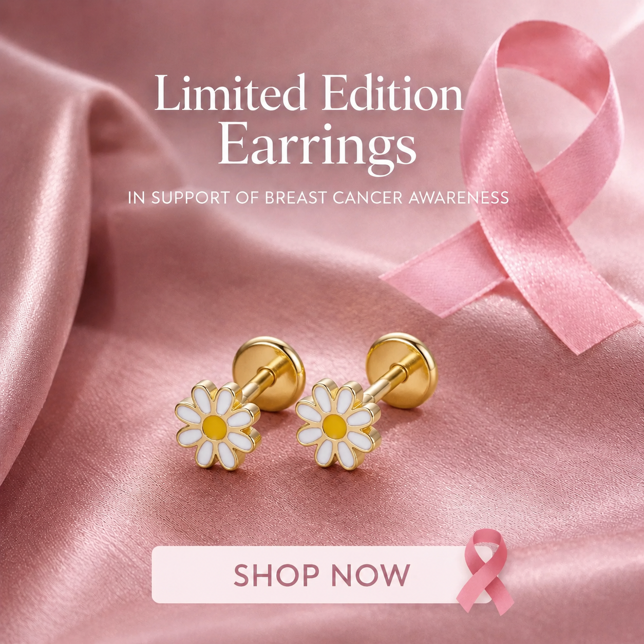 Tiny Daisy Blossom Piercing Stud Earring
