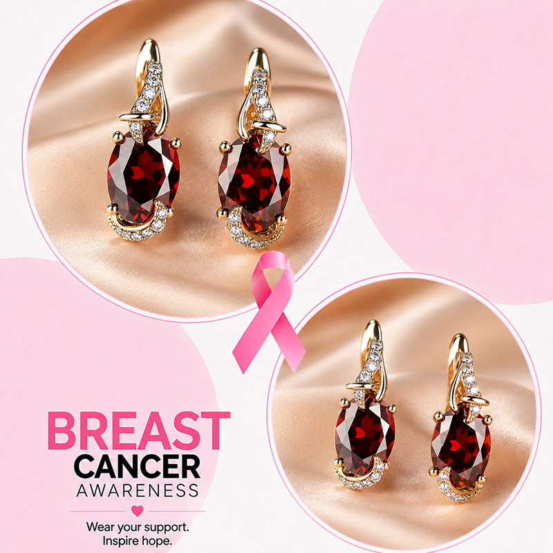 Support Breast Cancer Awareness | Pink Serenity Teardrop Earrings |  Buy 1 Pair Get 1 Pair FREE Today