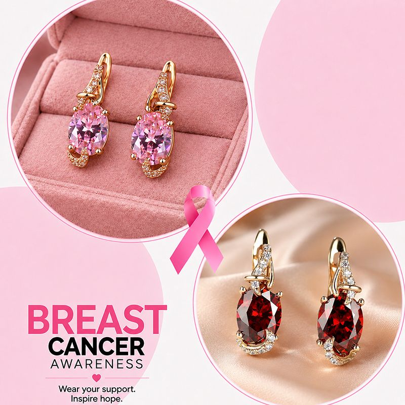 Support Breast Cancer Awareness | Pink Serenity Teardrop Earrings |  Buy 1 Pair Get 1 Pair FREE Today