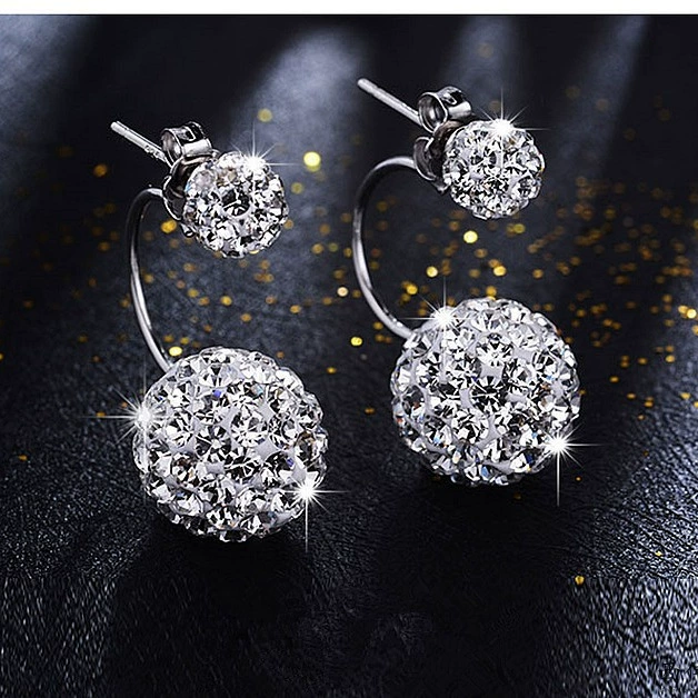 Sparkling Double Ball Earrings