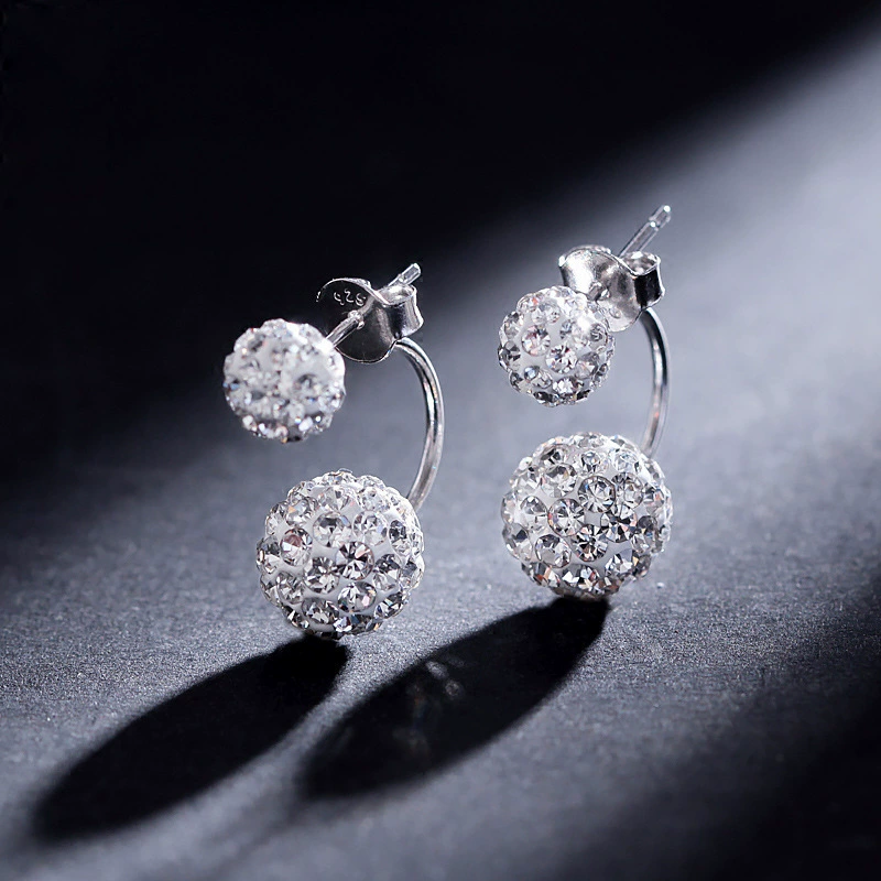 Sparkling Double Ball Earrings