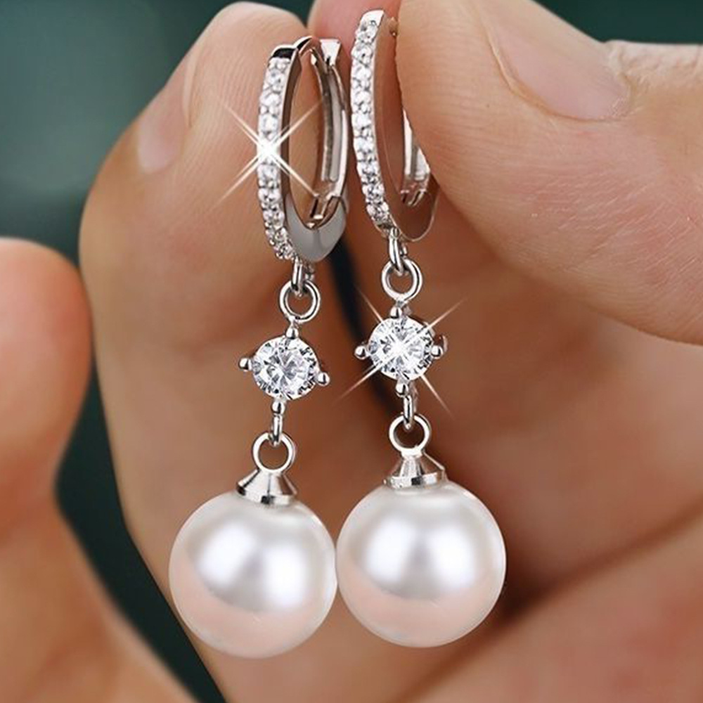 Support Breast Cancer Awareness | Golden Halo Oval Drop Earrings