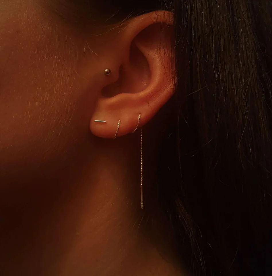 T-Line Grace Chain Earrings