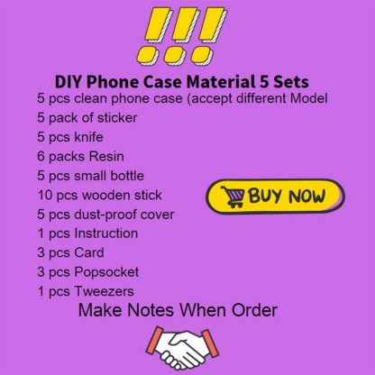Link-4--DIY iPhone Case Material Set （no glitter inside, order another link to get glitter）