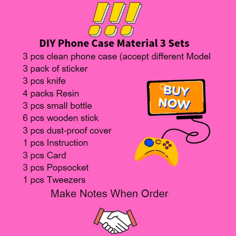 Link-4--DIY iPhone Case Material Set （no glitter inside, order another link to get glitter）
