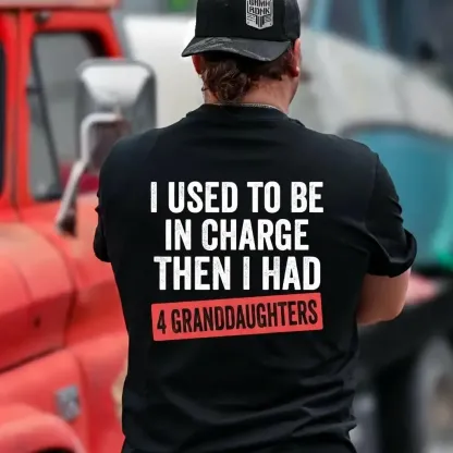 I Used To Be In Charge Then I Had A Granddaughter Tshirt Gift For Dad Grandpa Father's Day Gift