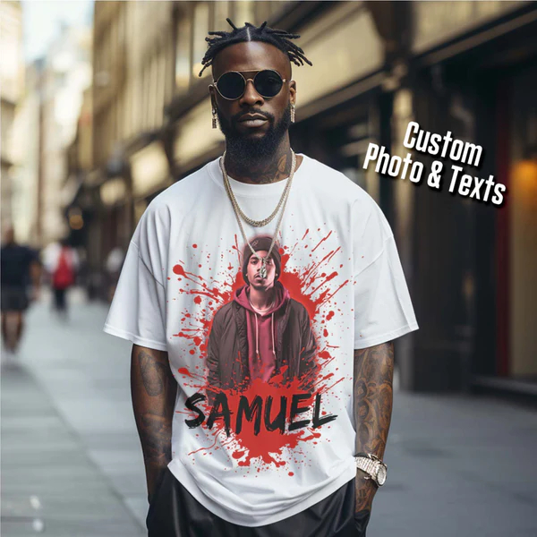 Personalized American Hip-hop Rap Tee with Name