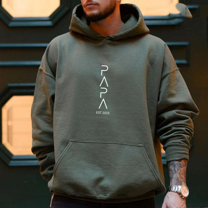 Custom Embroidered Dad Sweatshirt With Kids Names on Sleeve