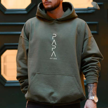Custom Embroidered Dad Sweatshirt With Kids Names on Sleeve