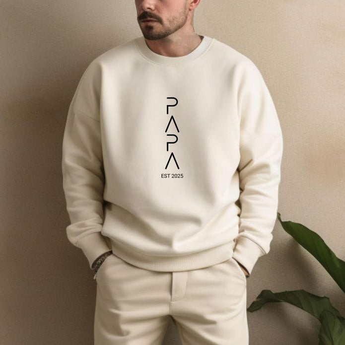 Custom Embroidered Dad Sweatshirt With Kids Names on Sleeve