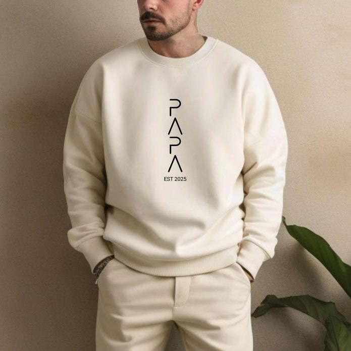 Custom Embroidered Dad Sweatshirt With Kids Names on Sleeve