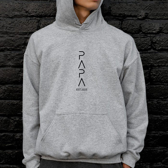Custom Embroidered Dad Sweatshirt With Kids Names on Sleeve