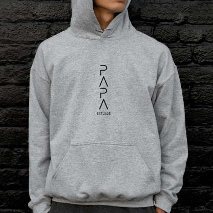 Custom Embroidered Dad Sweatshirt With Kids Names on Sleeve