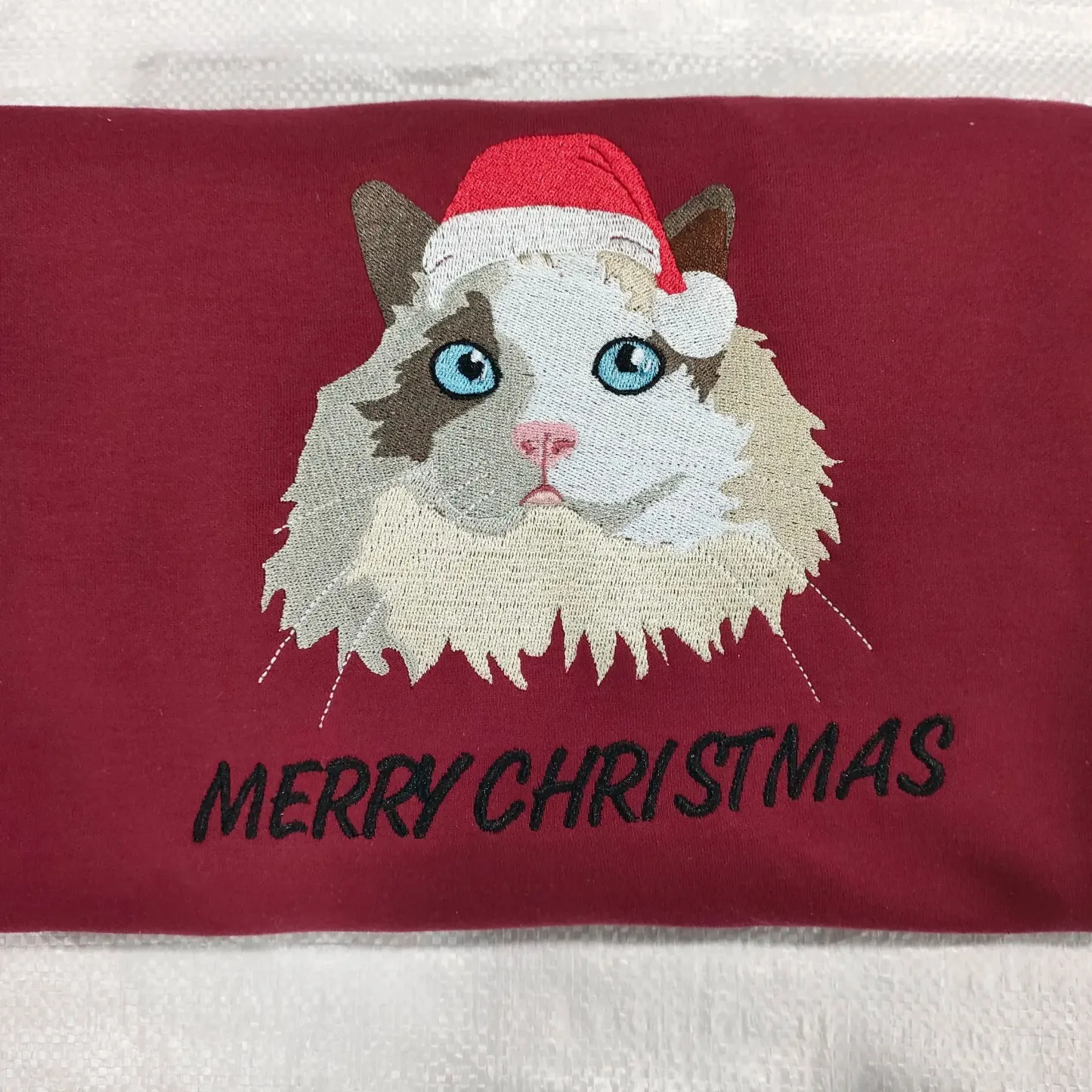 Personalized Embroidered Pet Portrait Organic Sweatshirt 