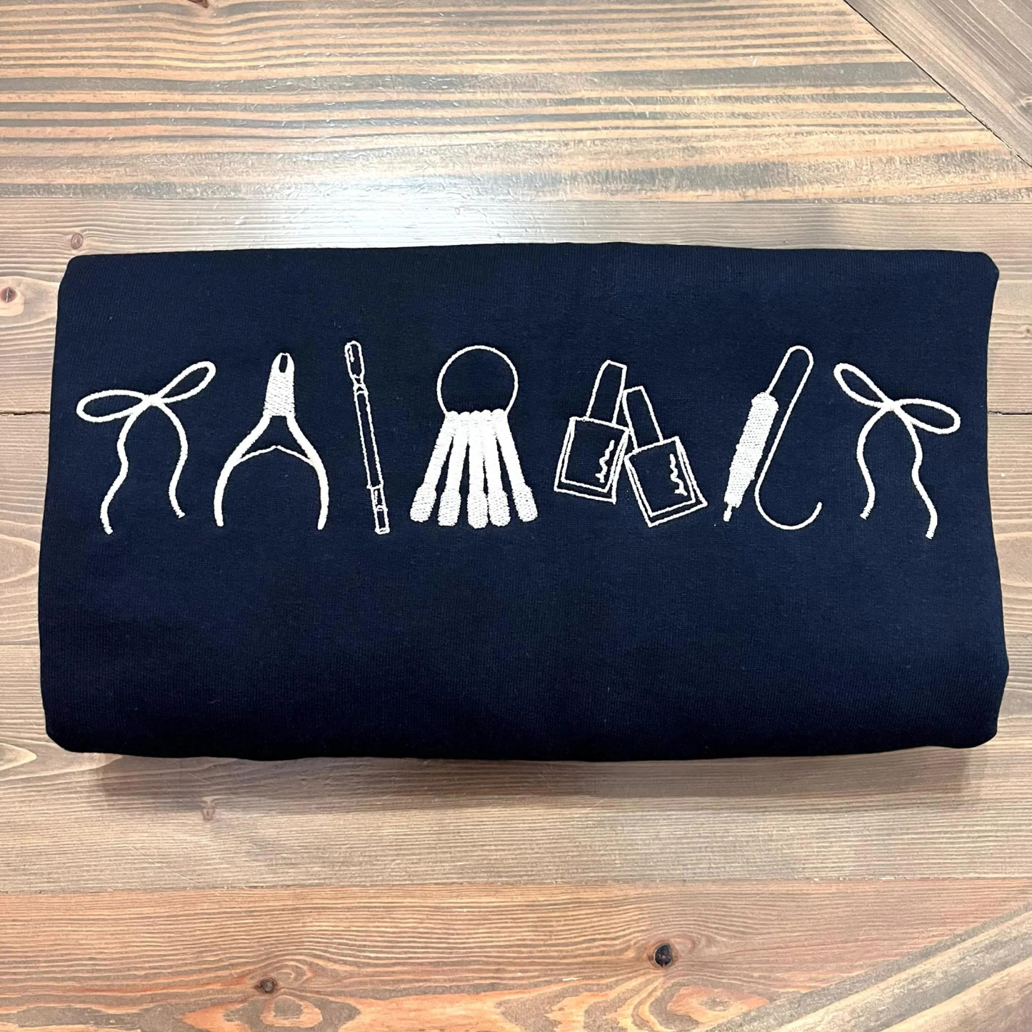 Embroidered Minimalist Nurse Life Icons Sweatshirt Hoodie